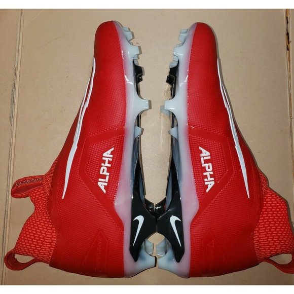 NIKE ALPHA MENACE ELITE 3 FLYKNIT FOOTBALL RED MEN\'S SIZE 10 NEW